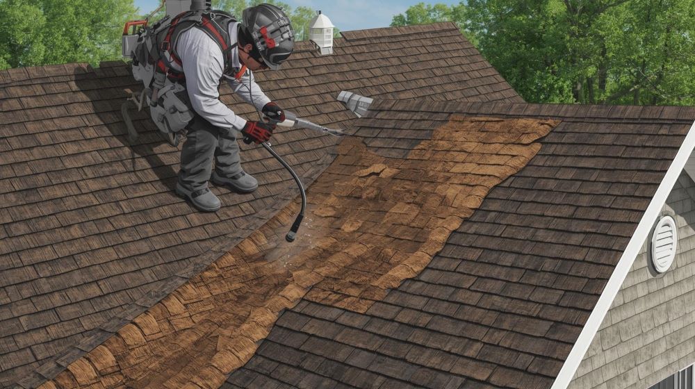 Recherche de fuite de toiture sur une maison